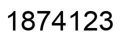 Number 1874123 black image