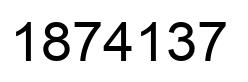 Number 1874137 black image