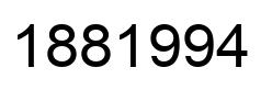 Number 1881994 black image