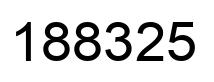 Number 188325 black image