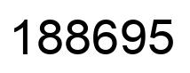 Number 188695 black image