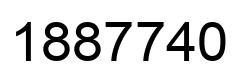 Number 1887740 black image