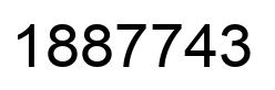 Number 1887743 black image