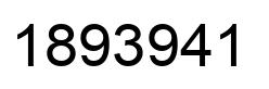 Number 1893941 black image