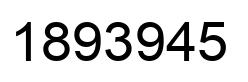 Number 1893945 black image