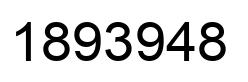 Number 1893948 black image