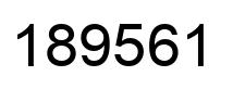 Number 189561 black image