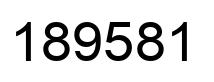 Número 189581 imagen negro