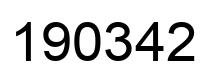 Número 190342 imagen negro