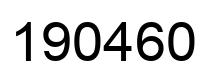 Number 190460 black image
