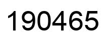 Number 190465 black image