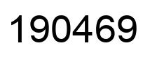Number 190469 black image