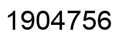 Number 1904756 black image