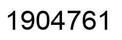 Number 1904761 black image