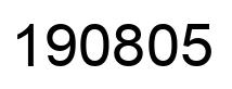 Number 190805 black image
