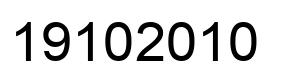 Número 19102010 imagen negro