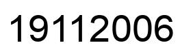 Number 19112006 black image