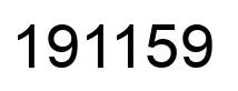 Number 191159 black image