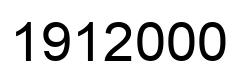 Number 1912000 black image