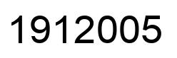 Number 1912005 black image