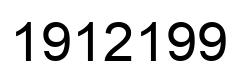 Number 1912199 black image
