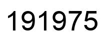 Number 191975 black image