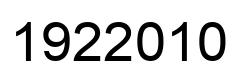 Number 1922010 black image