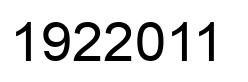 Number 1922011 black image