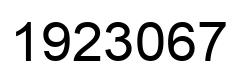 Number 1923067 black image