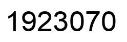 Number 1923070 black image