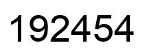 Number 192454 black image