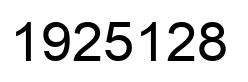Number 1925128 black image