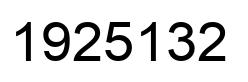 Number 1925132 black image