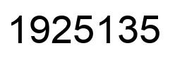 Number 1925135 black image