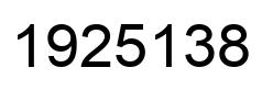 Number 1925138 black image