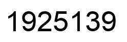 Number 1925139 black image
