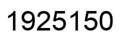 Número 1925150 imagen negro