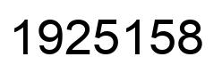 Number 1925158 black image