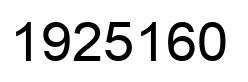 Number 1925160 black image