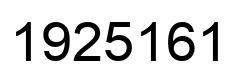 Number 1925161 black image