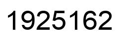 Number 1925162 black image