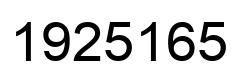 Number 1925165 black image