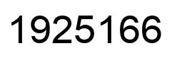 Number 1925166 black image