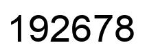 Number 192678 black image