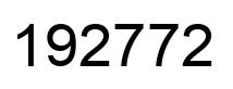 Number 192772 black image