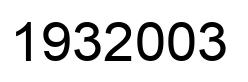 Number 1932003 black image