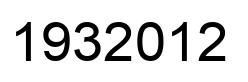 Number 1932012 black image