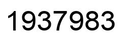 Number 1937983 black image