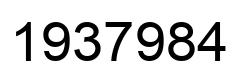 Number 1937984 black image