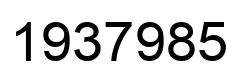 Number 1937985 black image
